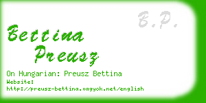 bettina preusz business card